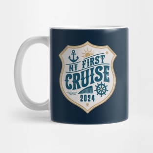 My First Cruise 2024 Nautical Emblem Mug